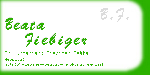 beata fiebiger business card
